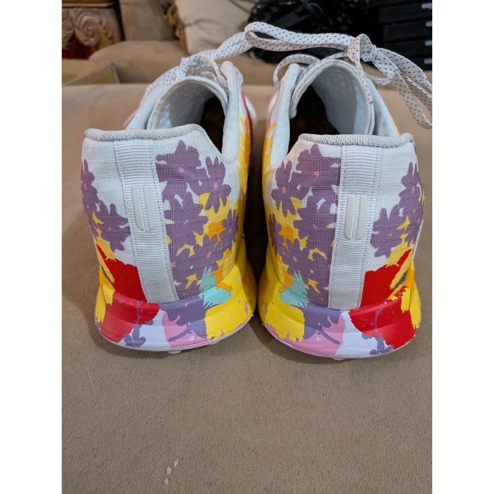 NoBull Matryx Floral Golf Shoes Mens 13.5 White Multicolor Low Top Lace Up